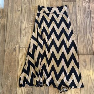 Chevron Maxi Skirt